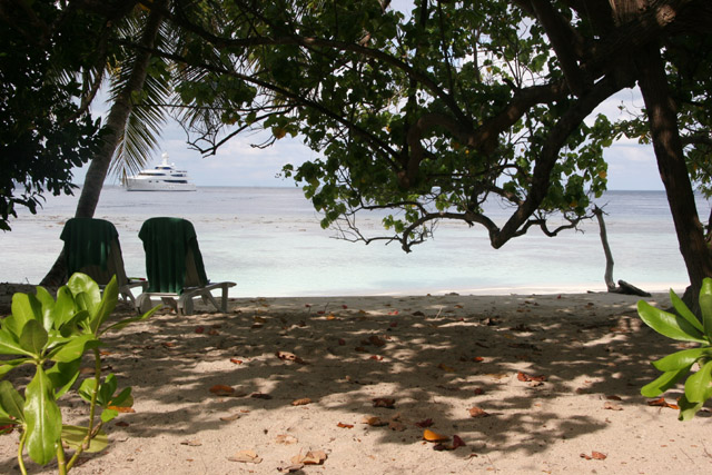 Stranden foran hytten